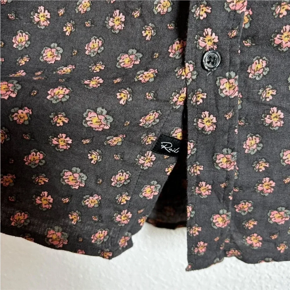 Rails Men’s Short Sleeve Button-Down Shirt in Poppy Print - Picture 4 of 5